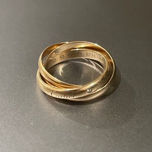 Vintage Cartier Trinity Ring - 18K Rose Gold w/Diamond/box/case